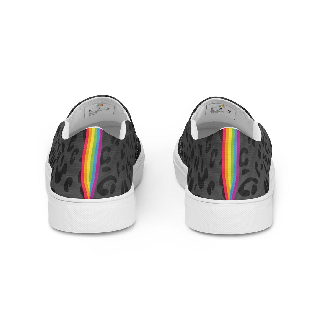 Rainbow Black Leopard Slip-on Shoes (male sizes) Slip Ons The Rainbow Stores