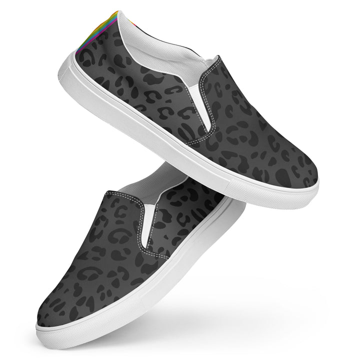 Rainbow Black Leopard Slip-on Shoes (male sizes) Slip Ons The Rainbow Stores