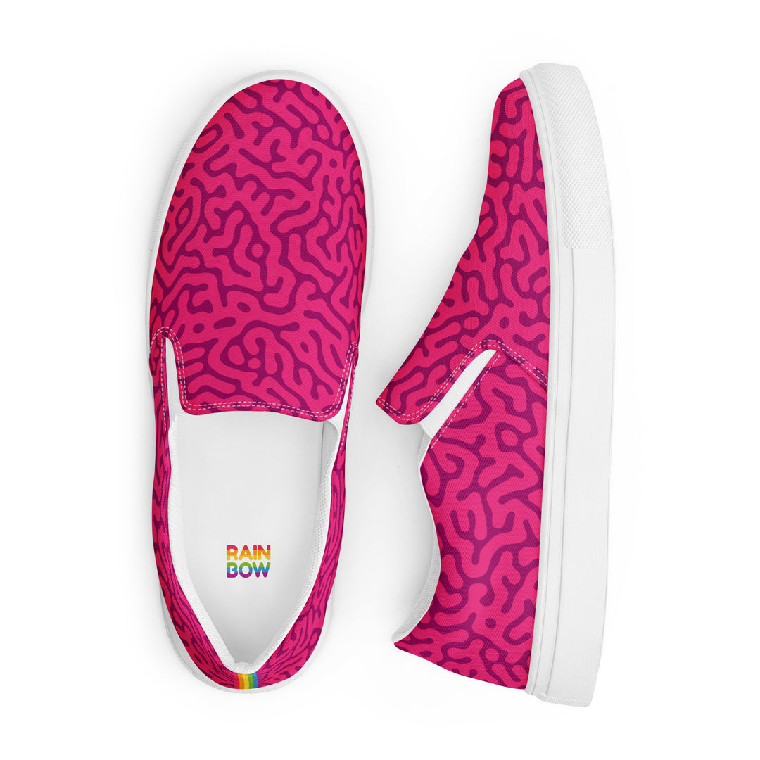 Red Turing Pattern Slip-on Shoes (male sizes) Slip Ons The Rainbow Stores