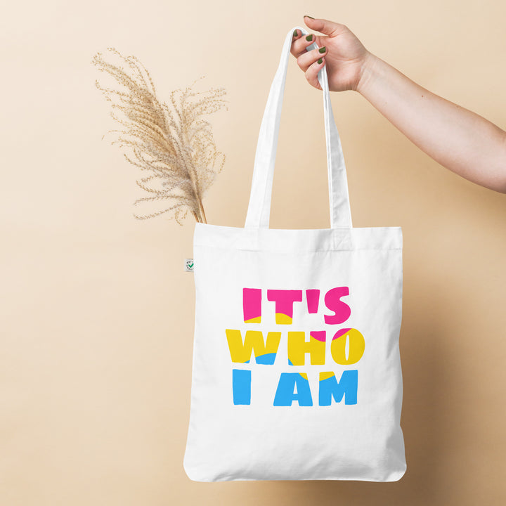 It's Who I Am (Pansexual Colours) Organic Tote Bag Bags The Rainbow Stores