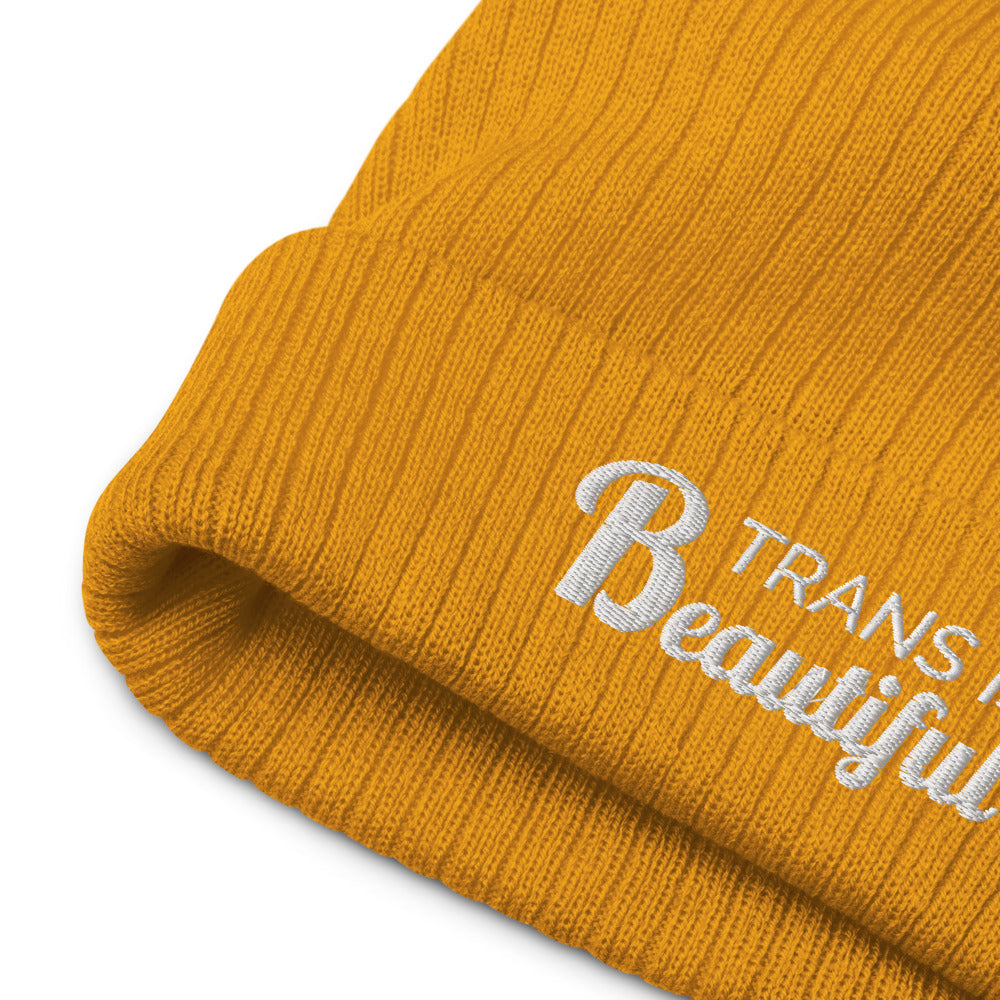 Trans Is Beautiful Eco Beanie Hats The Rainbow Stores