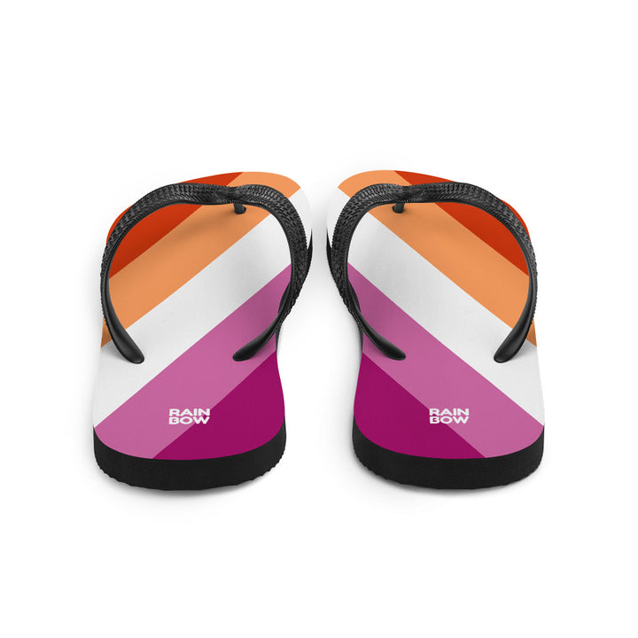 Lesbian Diagonal Pride Flag Flip-Flops Flip Flops The Rainbow Stores