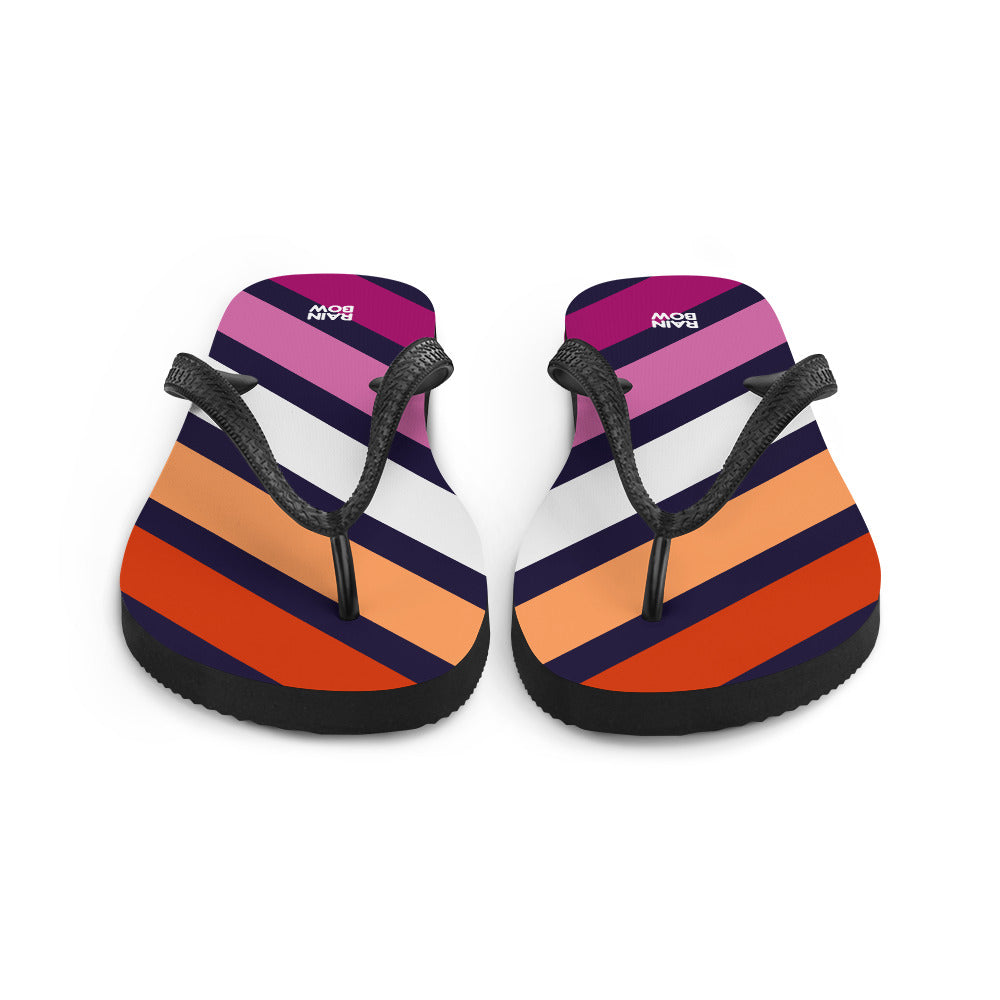 Lesbian Diagonal Stripes Flip-Flops Flip Flops The Rainbow Stores