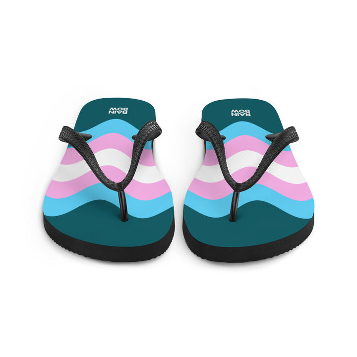 Wavy Trans Flag Flip-Flops Flip Flops The Rainbow Stores