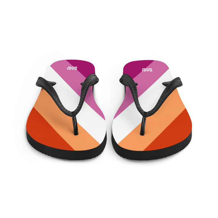 Lesbian Diagonal Pride Flag Flip-Flops Flip Flops The Rainbow Stores