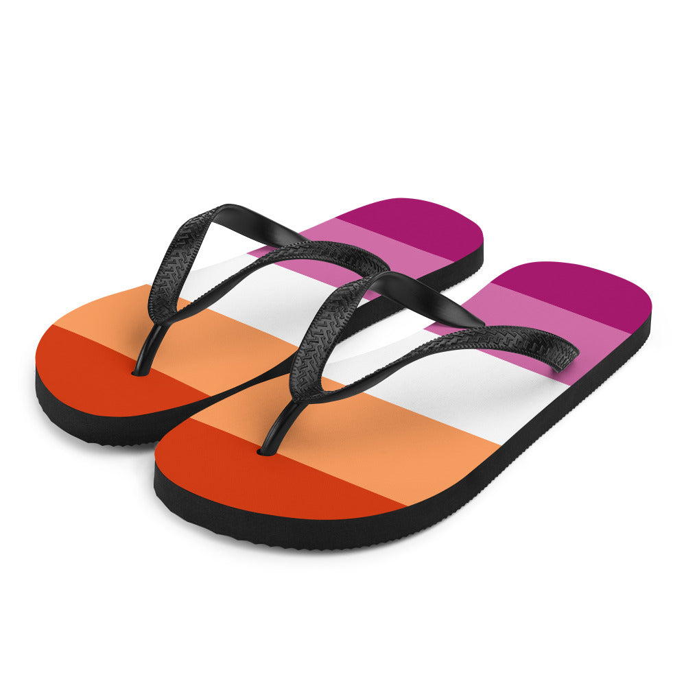 Lesbian 5 Stripe Flag Flip Flops Flip Flops The Rainbow Stores