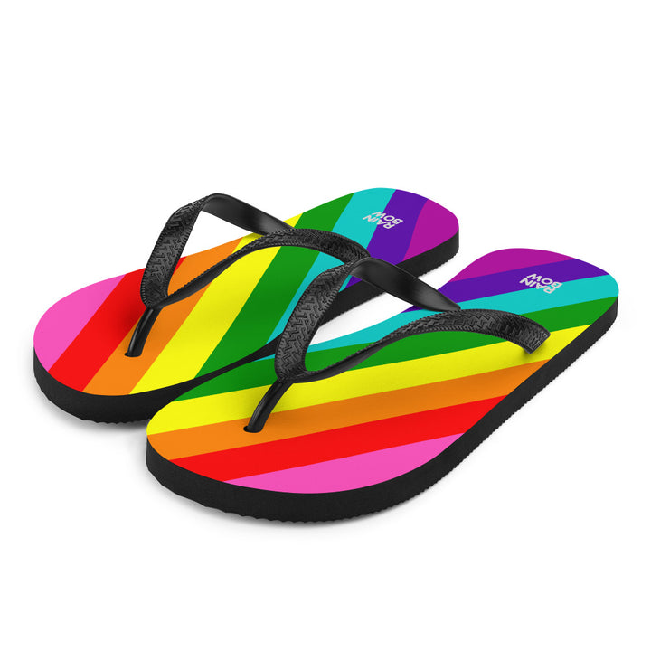 Gilbert Baker Original Pride Flag Flip-Flops Flip Flops The Rainbow Stores