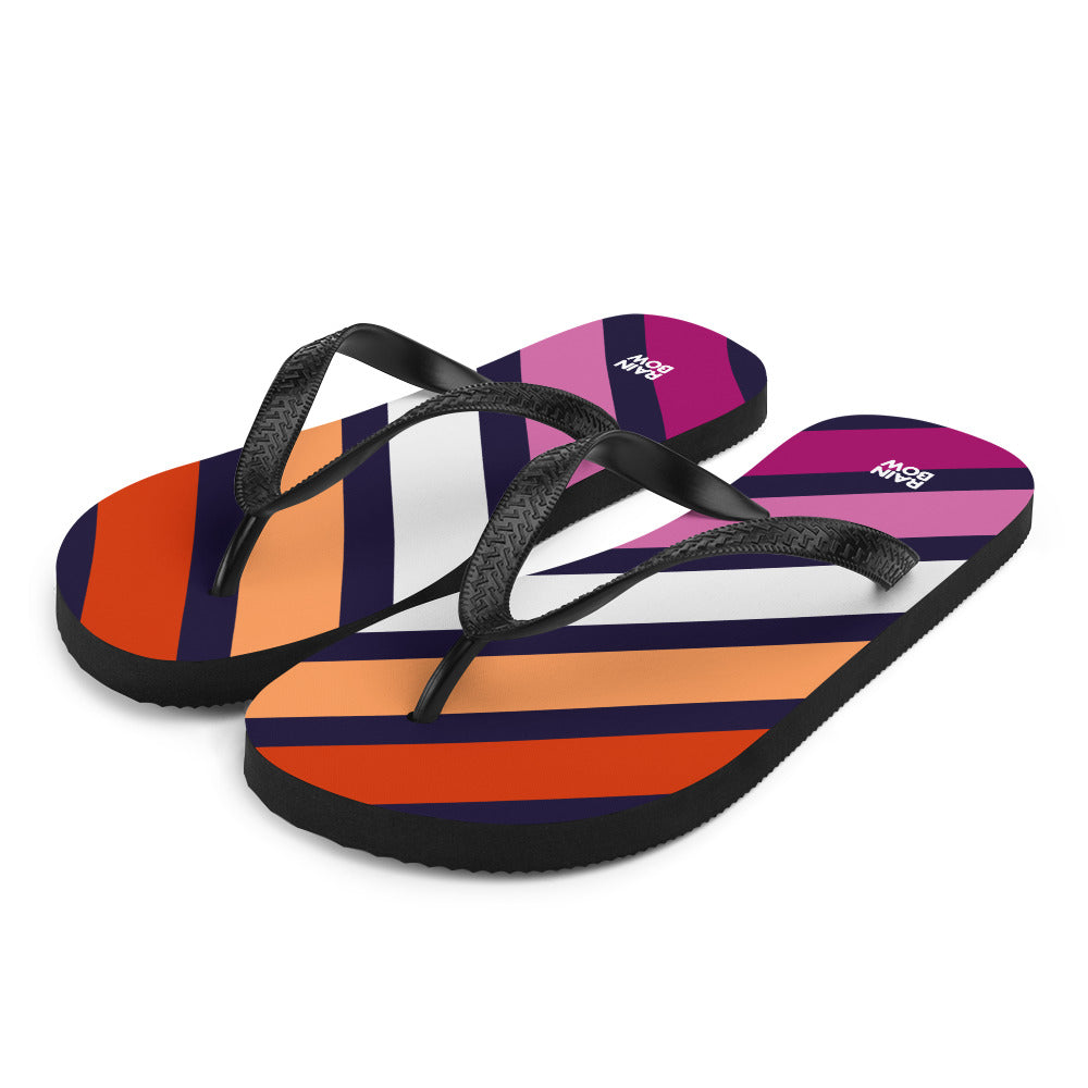 Lesbian Diagonal Stripes Flip-Flops Flip Flops The Rainbow Stores