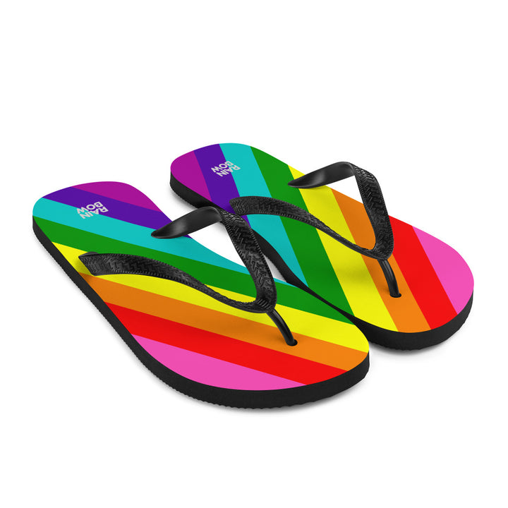 Gilbert Baker Original Pride Flag Flip-Flops Flip Flops The Rainbow Stores