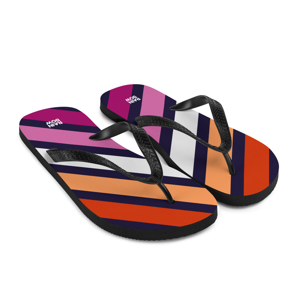 Lesbian Diagonal Stripes Flip-Flops Flip Flops The Rainbow Stores