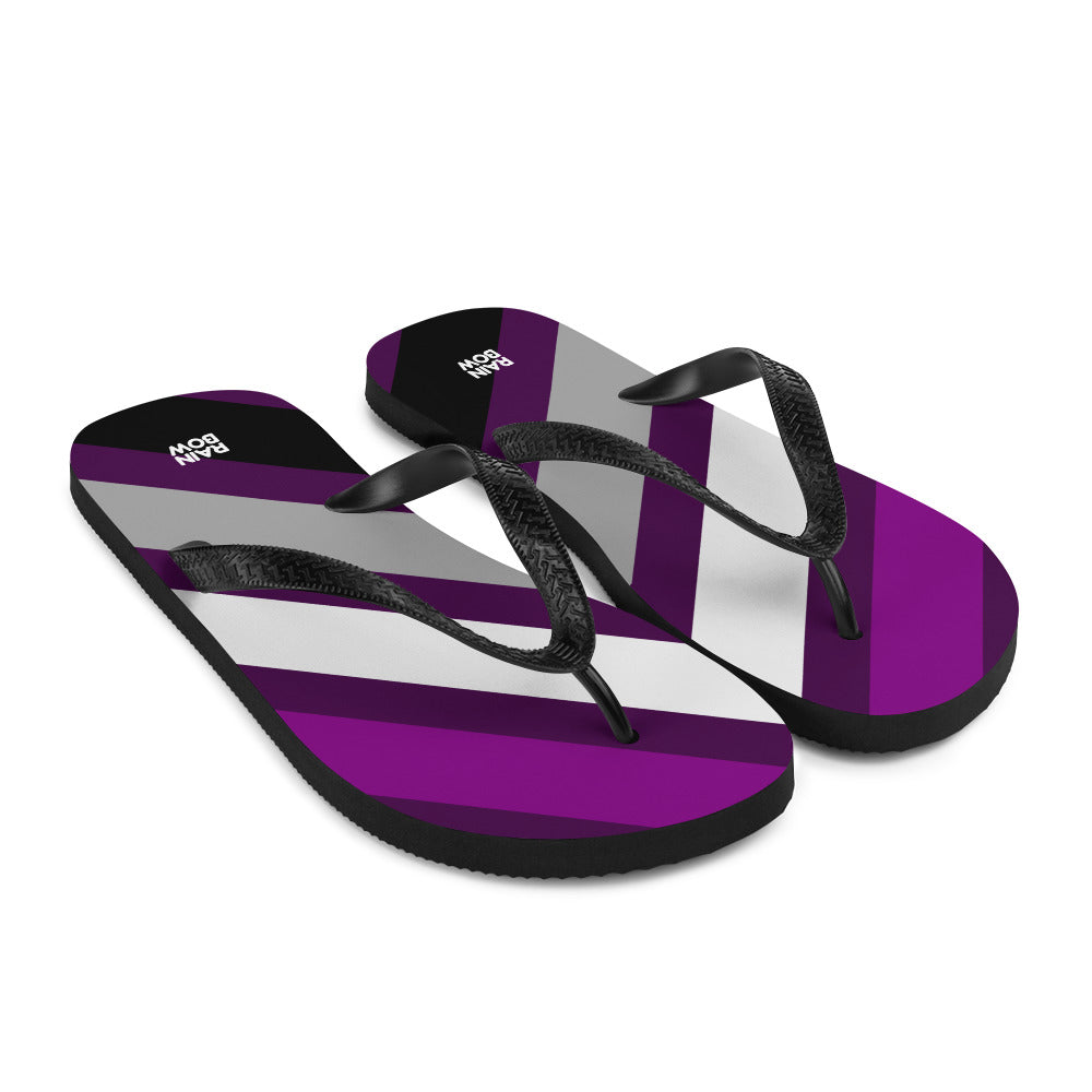 Asexual Diagonal Stripes Flip-Flops Flip Flops The Rainbow Stores