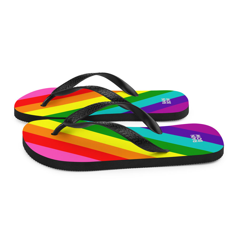 Gilbert Baker Original Pride Flag Flip-Flops Flip Flops The Rainbow Stores