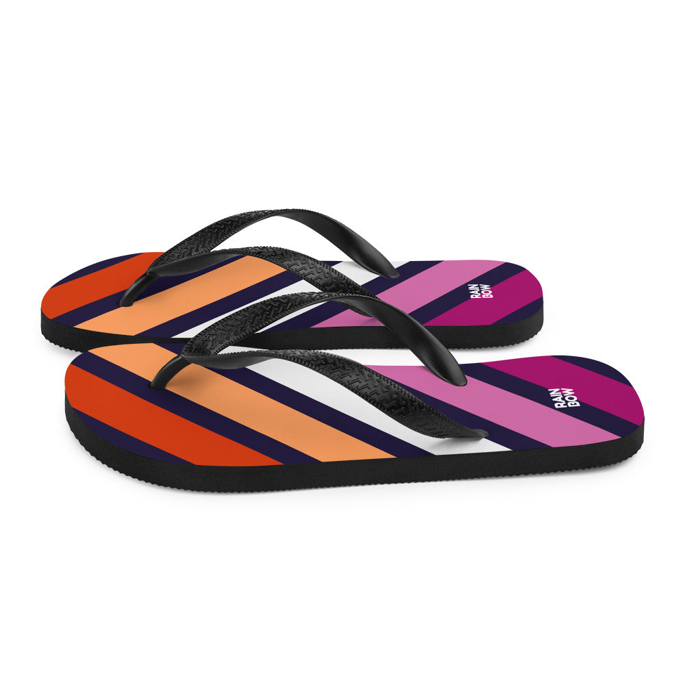 Lesbian Diagonal Stripes Flip-Flops Flip Flops The Rainbow Stores