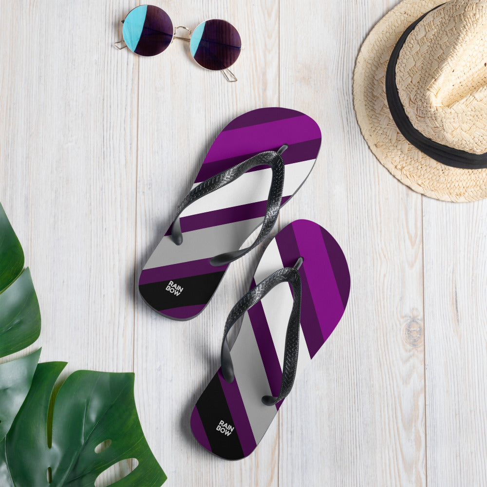 Asexual Diagonal Stripes Flip-Flops Flip Flops The Rainbow Stores