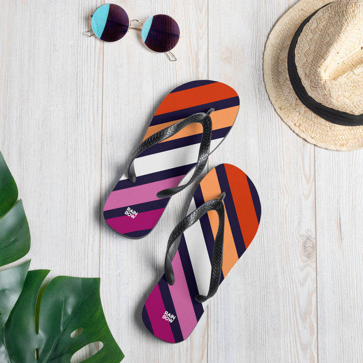 Lesbian Diagonal Stripes Flip-Flops Flip Flops The Rainbow Stores