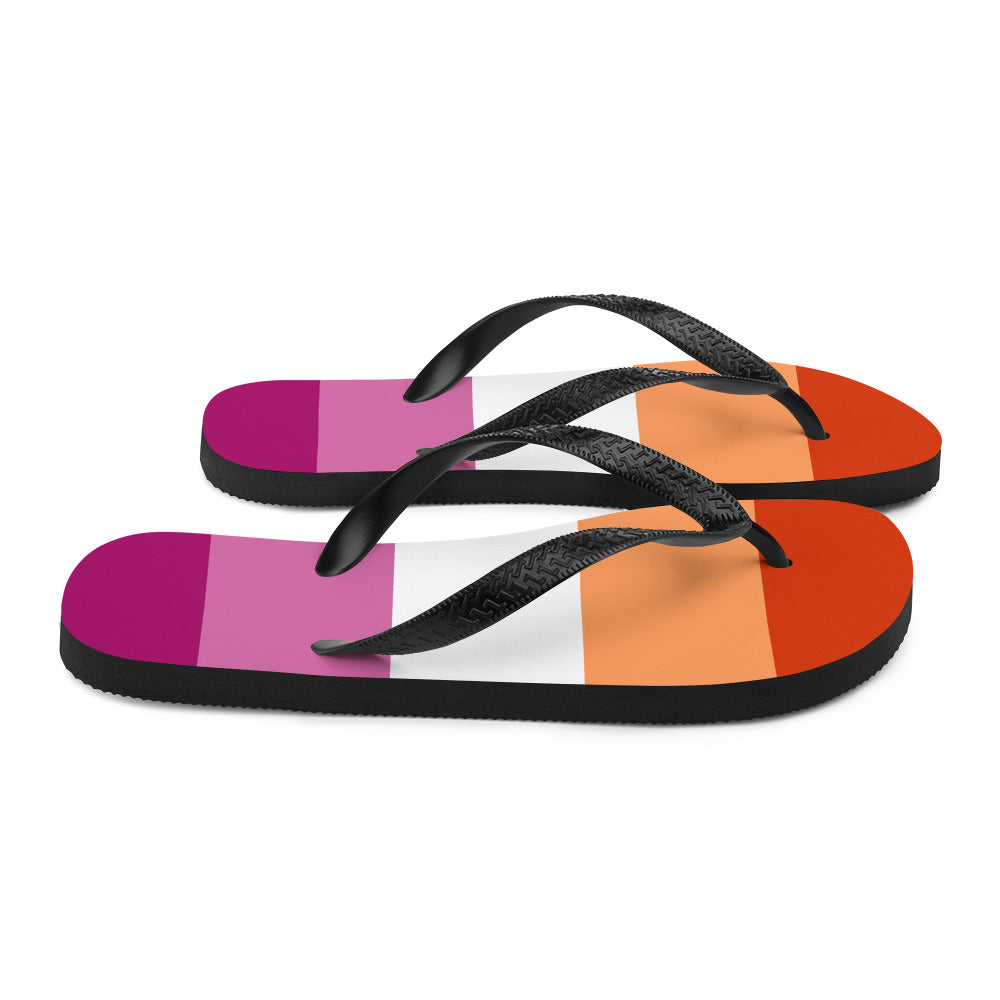 Lesbian 5 Stripe Flag Flip Flops Flip Flops The Rainbow Stores