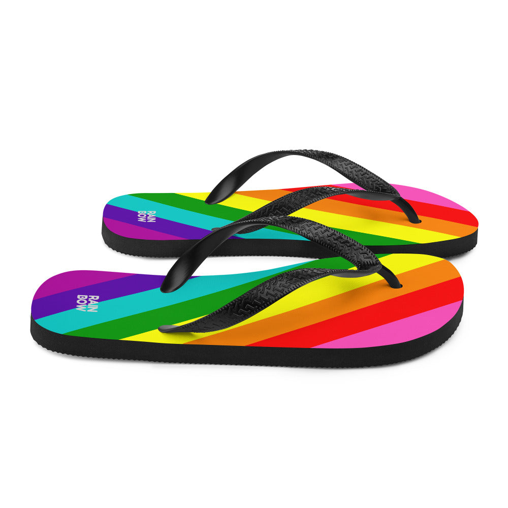 Gilbert Baker Original Pride Flag Flip-Flops Flip Flops The Rainbow Stores