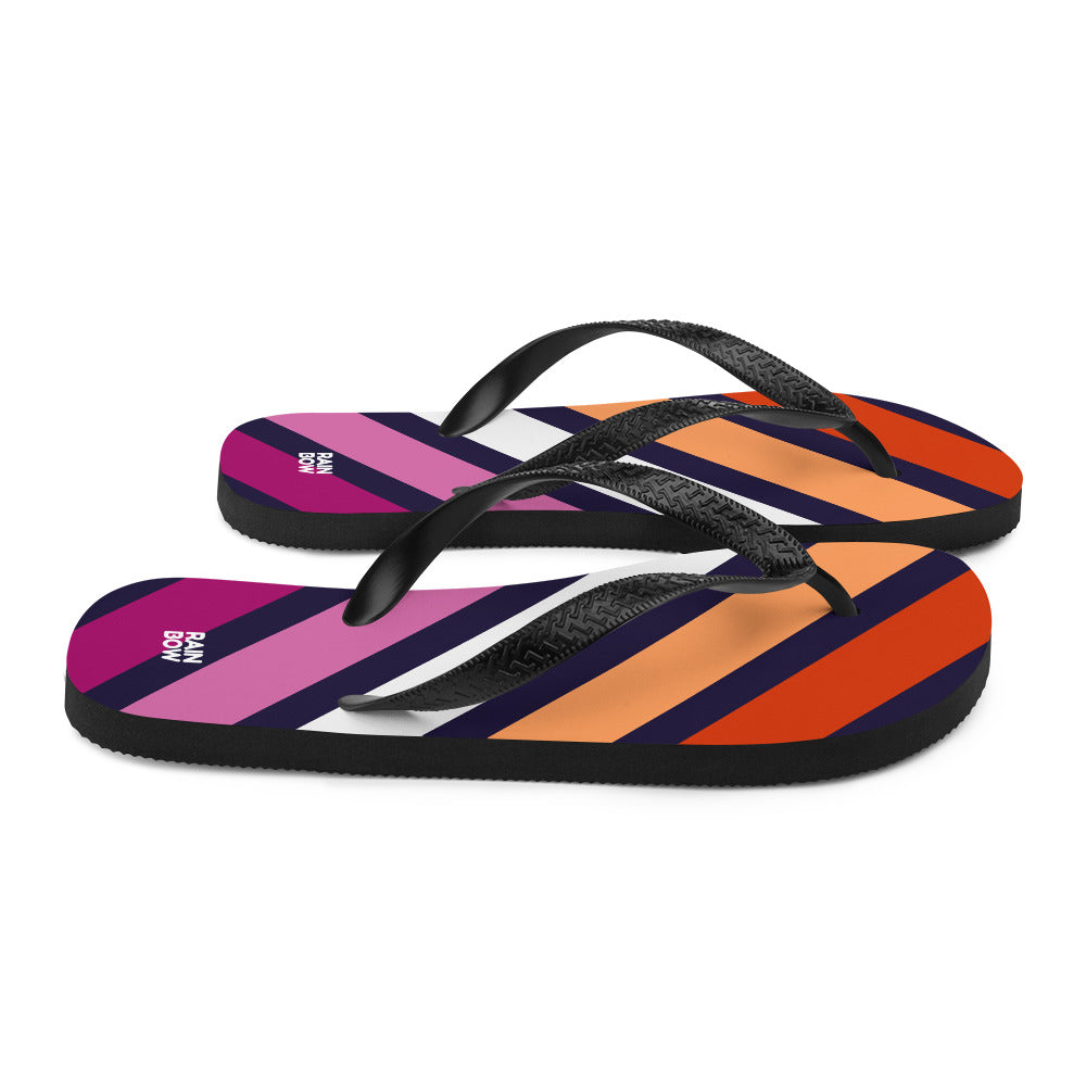 Lesbian Diagonal Stripes Flip-Flops Flip Flops The Rainbow Stores