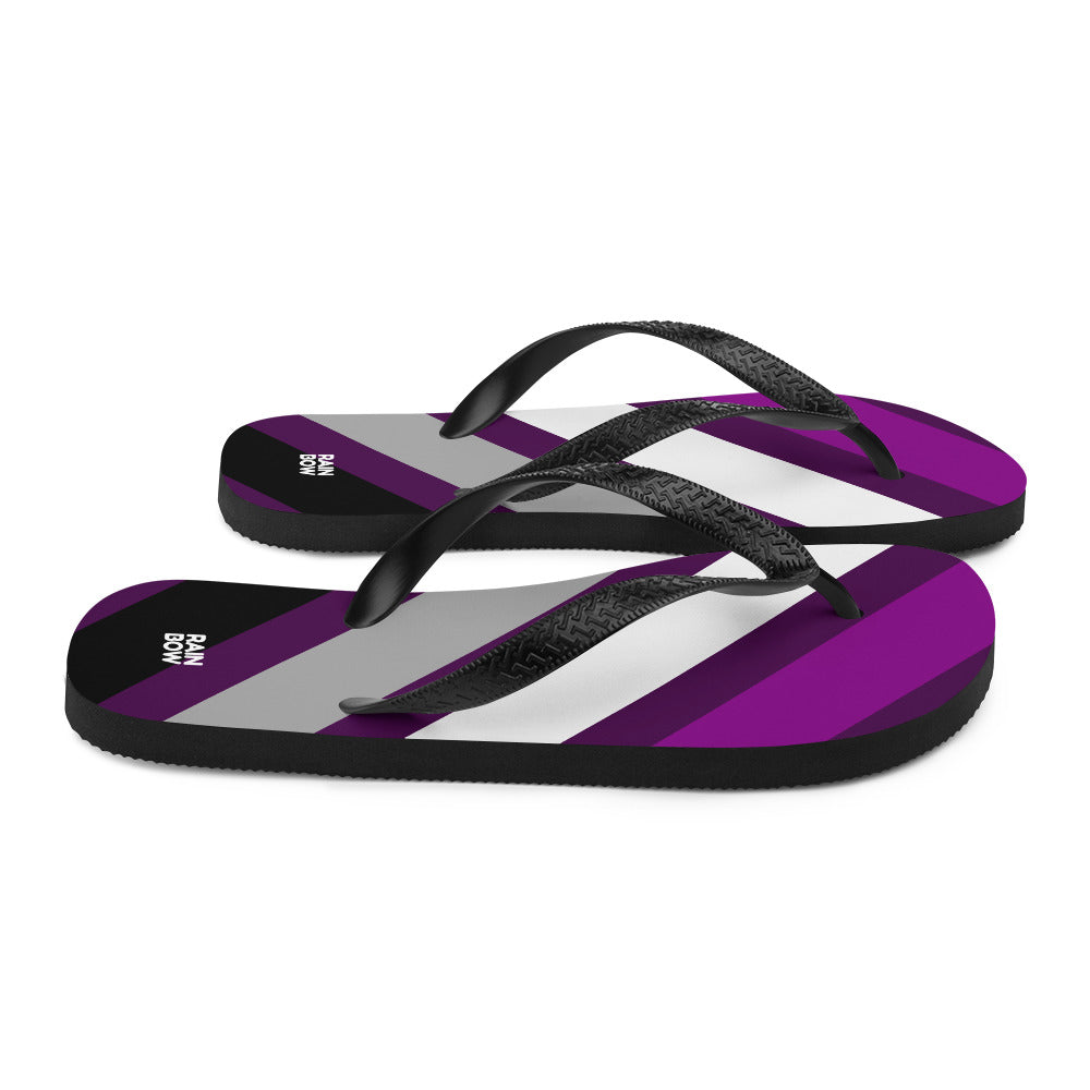 Asexual Diagonal Stripes Flip-Flops Flip Flops The Rainbow Stores