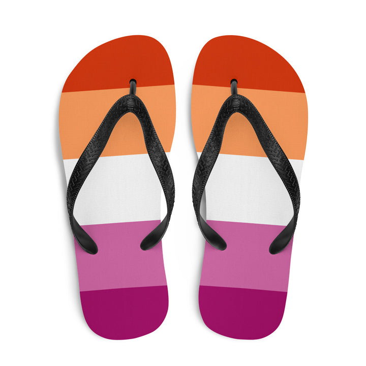 Lesbian 5 Stripe Flag Flip Flops Flip Flops The Rainbow Stores