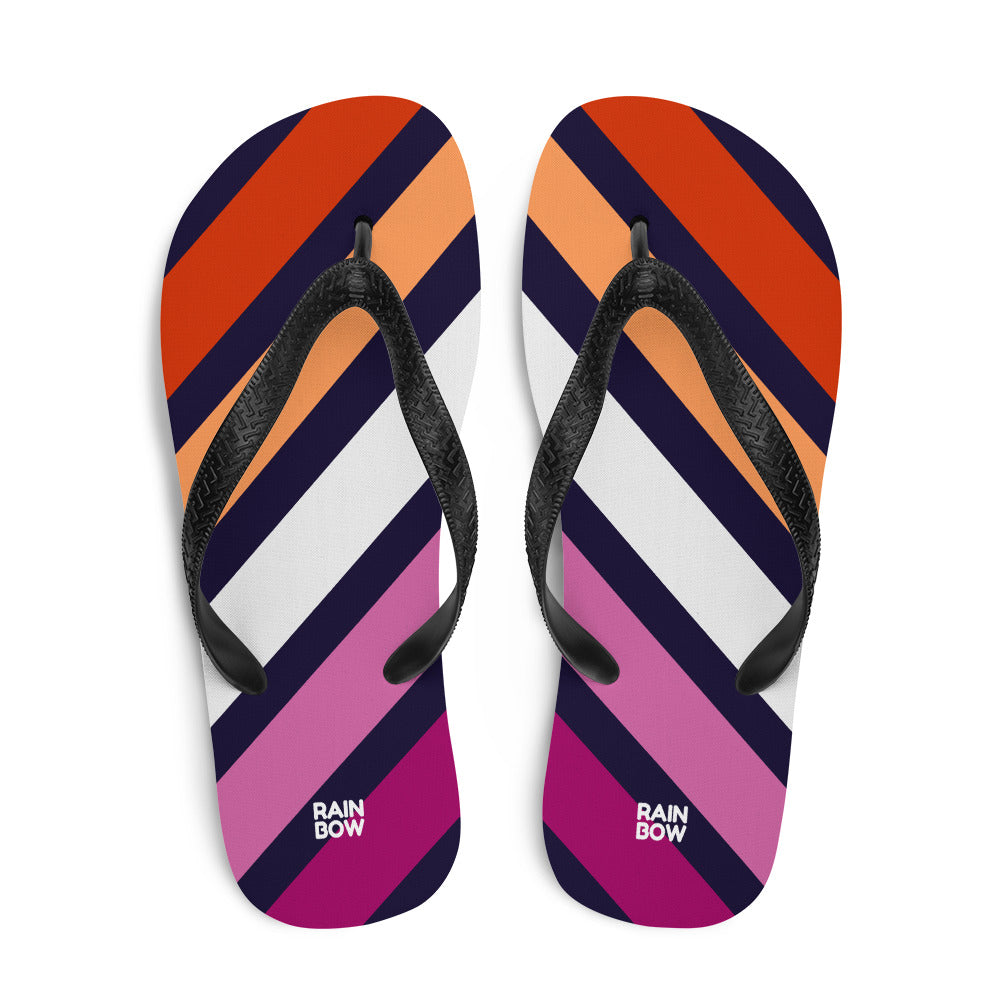 Lesbian Diagonal Stripes Flip-Flops Flip Flops The Rainbow Stores