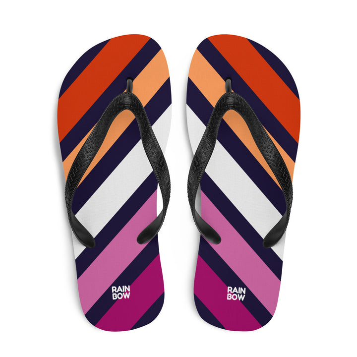 Lesbian Diagonal Stripes Flip-Flops Flip Flops The Rainbow Stores