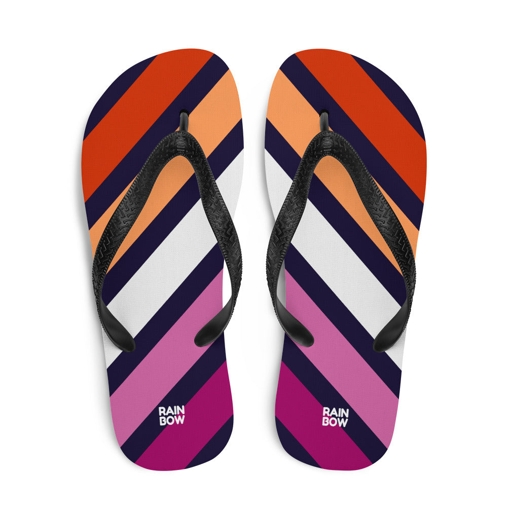 Lesbian Diagonal Stripes Flip-Flops Flip Flops The Rainbow Stores