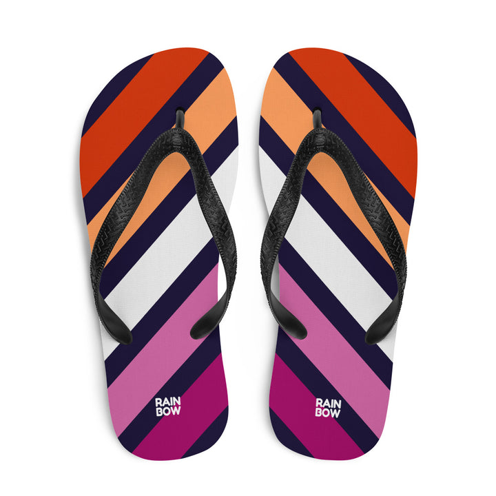 Lesbian Diagonal Stripes Flip-Flops Flip Flops The Rainbow Stores