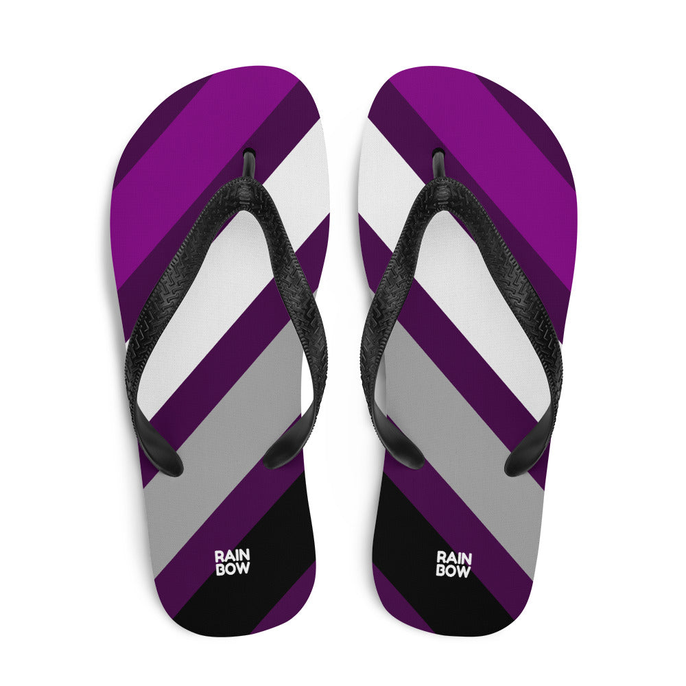 Asexual Diagonal Stripes Flip-Flops Flip Flops The Rainbow Stores