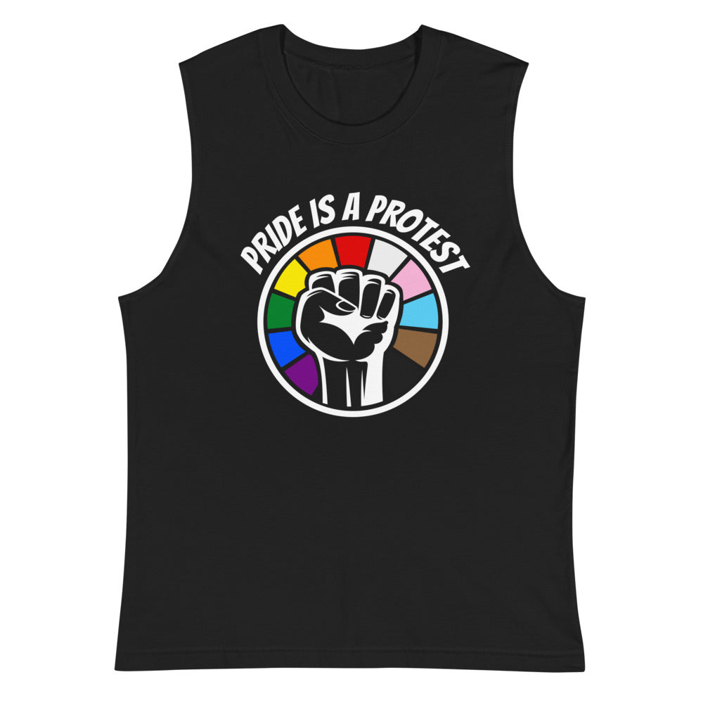 Pride is A Protest Muscle Shirt Vests and Tank Tops The Rainbow Stores