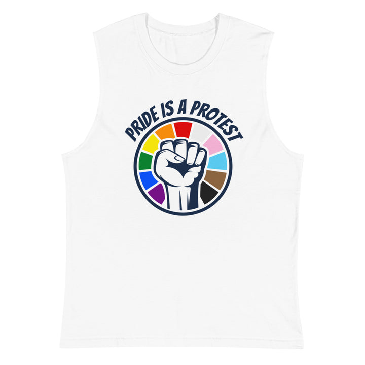 Pride is A Protest Muscle Shirt Vests and Tank Tops The Rainbow Stores