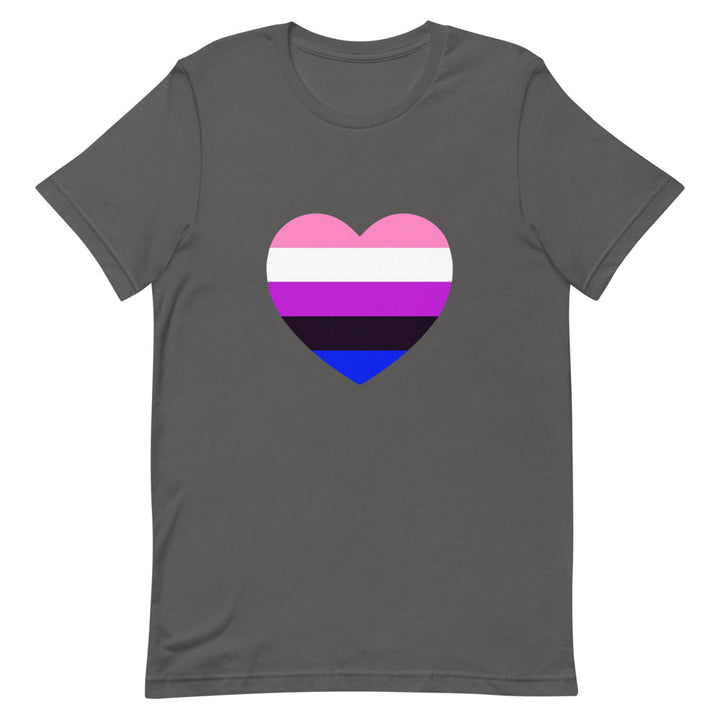 Gender-Fluid Heart Flag T-Shirt T-shirts The Rainbow Stores