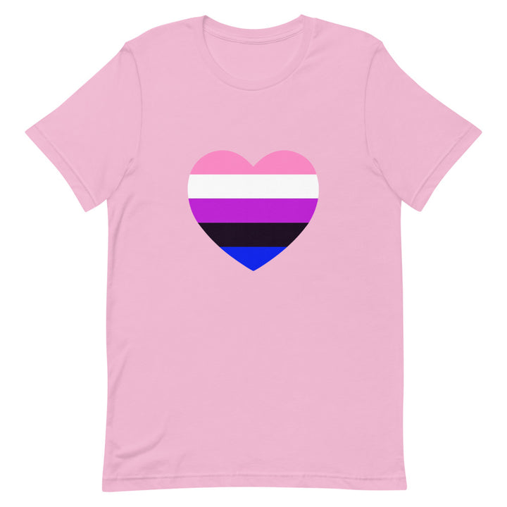 Gender-Fluid Heart Flag T-Shirt T-shirts The Rainbow Stores