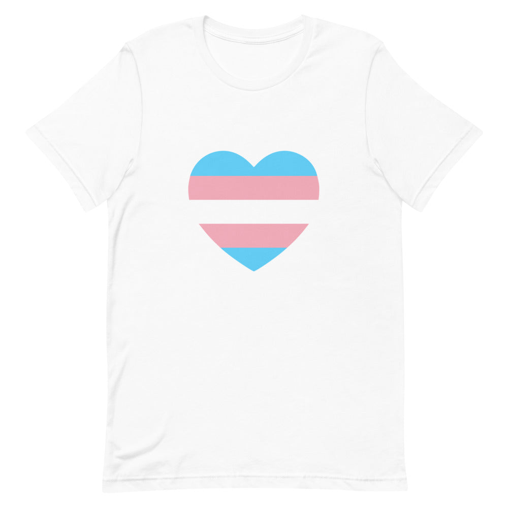 Trans Heart Flag T-Shirt T-shirts The Rainbow Stores