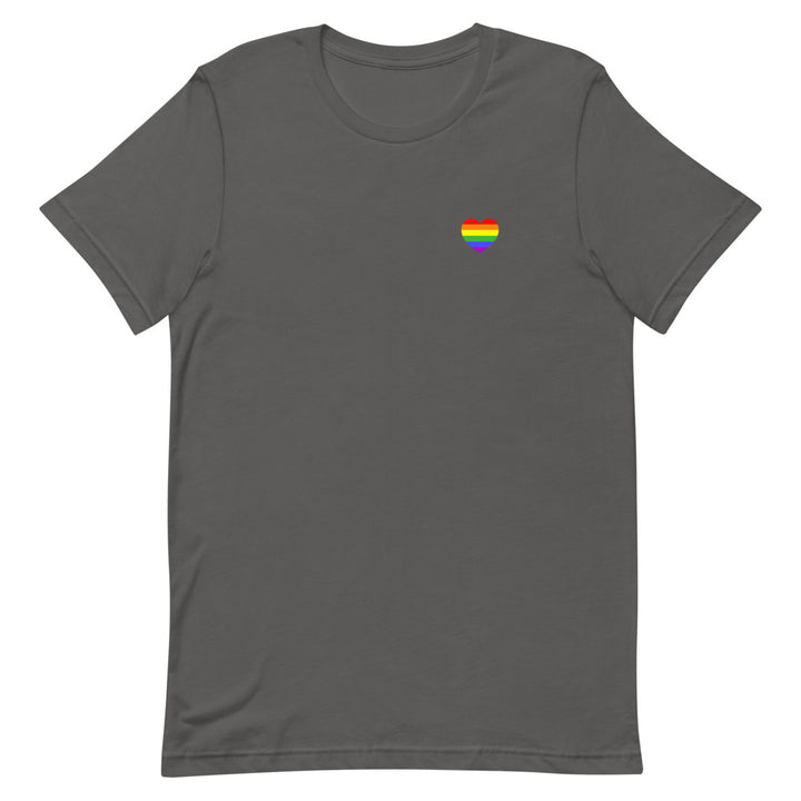 Rainbow Pride Flag Small Heart T-Shirt T-shirts The Rainbow Stores