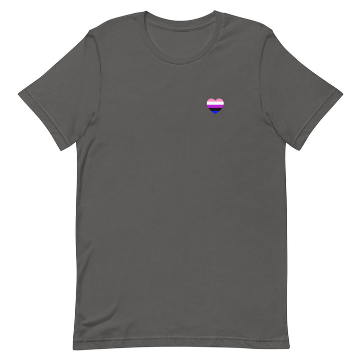 Gender-Fluid Small Heart Flag T-Shirt T-shirts The Rainbow Stores