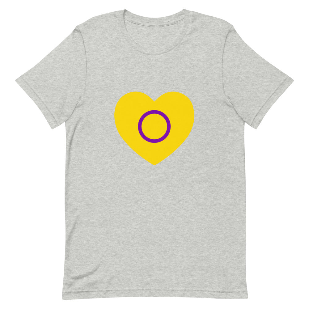 Intersex Pride Heart T-Shirt T-shirts The Rainbow Stores