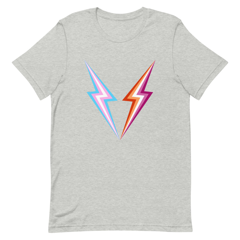 Trans Lesbian Lightning T-Shirt T-shirts The Rainbow Stores