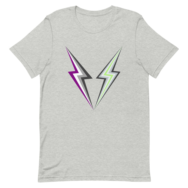 Asexual Agender Lightning T-Shirt T-shirts The Rainbow Stores