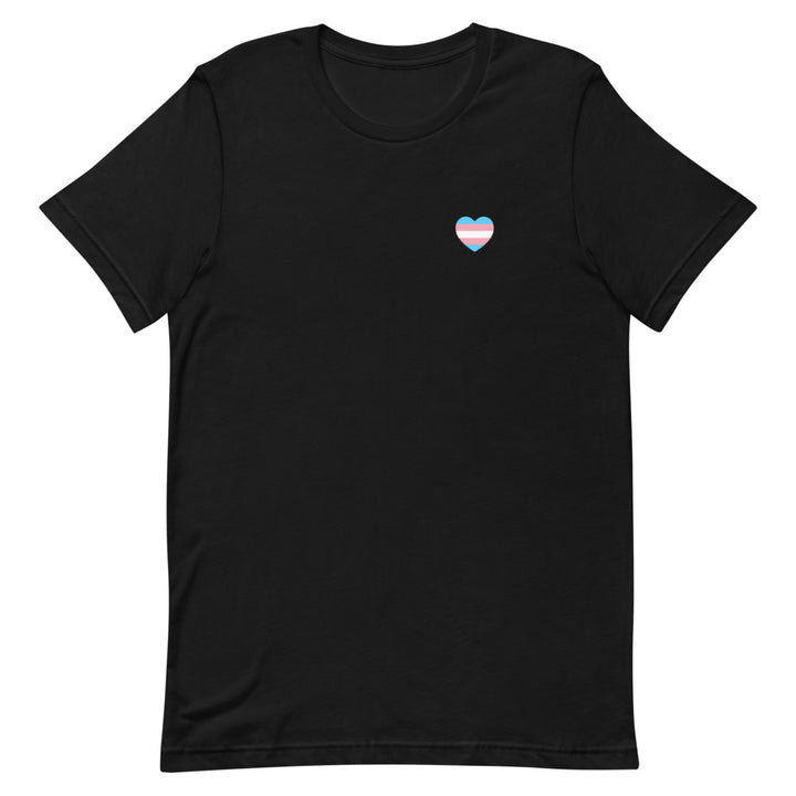 Trans Small Heart Flag T-Shirt T-shirts The Rainbow Stores