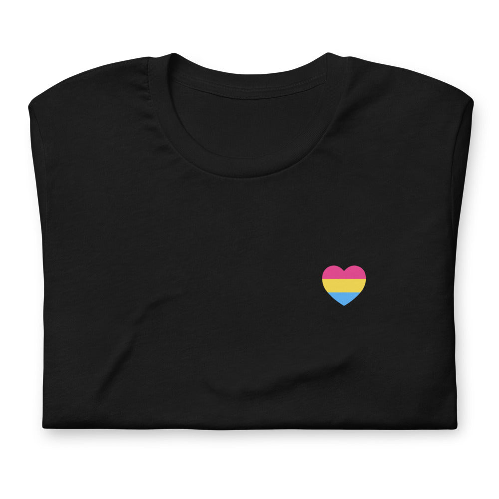 Pansexual Small Heart Flag T-Shirt T-shirts The Rainbow Stores