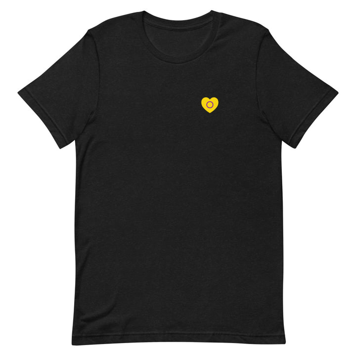 Intersex Pride Small Heart T-Shirt T-shirts The Rainbow Stores