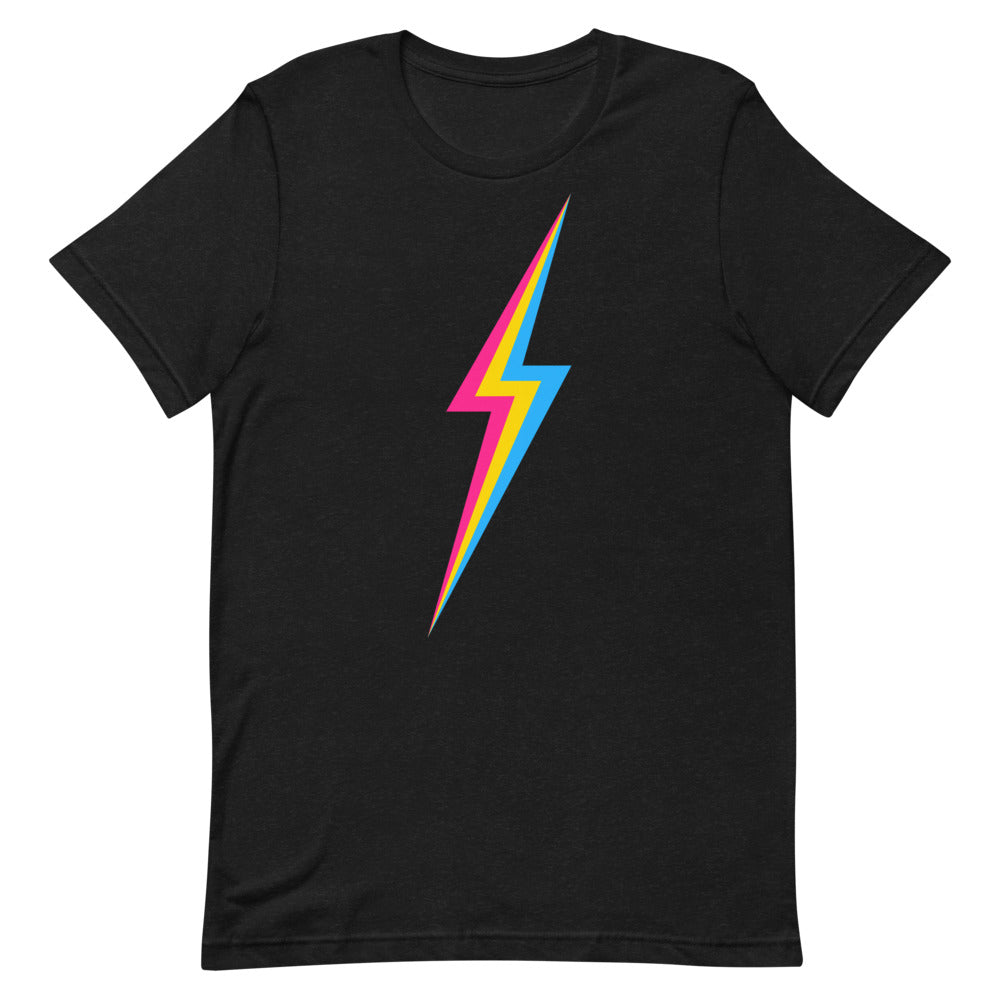 Pansexual Lightning T-Shirt T-shirts The Rainbow Stores