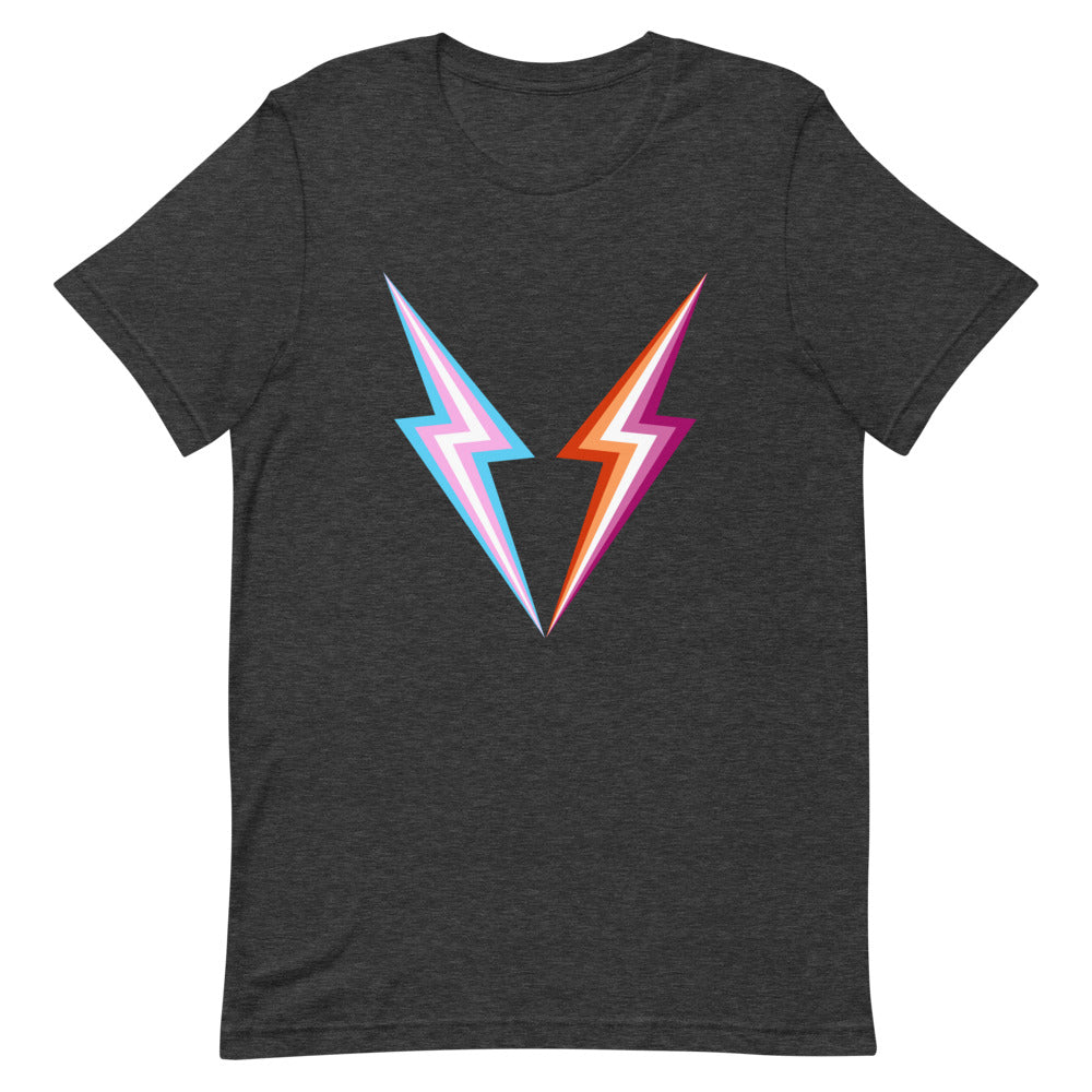 Trans Lesbian Lightning T-Shirt T-shirts The Rainbow Stores