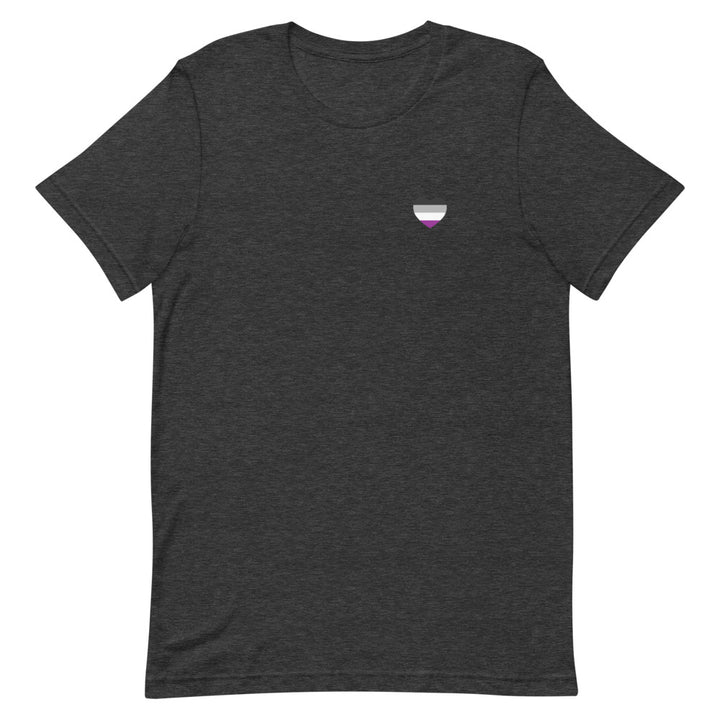 Asexual Pride Flag Small Heart T-Shirt T-shirts The Rainbow Stores