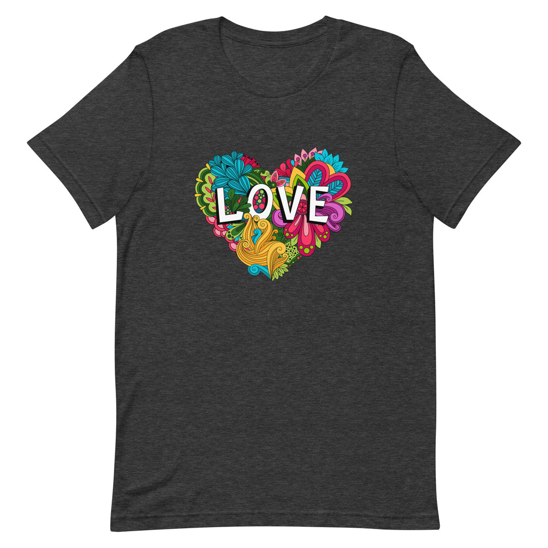 Floral Love Heart T-Shirt T-shirts The Rainbow Stores