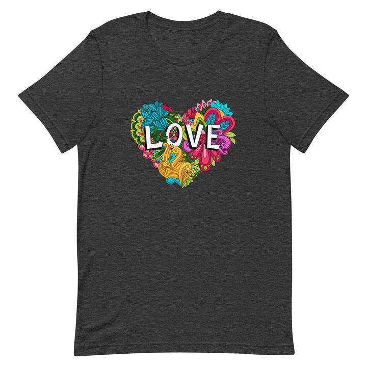 Floral Love Heart T-Shirt T-shirts The Rainbow Stores