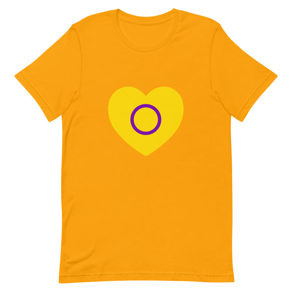 Intersex Pride Heart T-Shirt T-shirts The Rainbow Stores