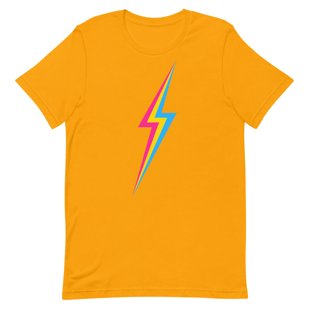 Pansexual Lightning T-Shirt T-shirts The Rainbow Stores