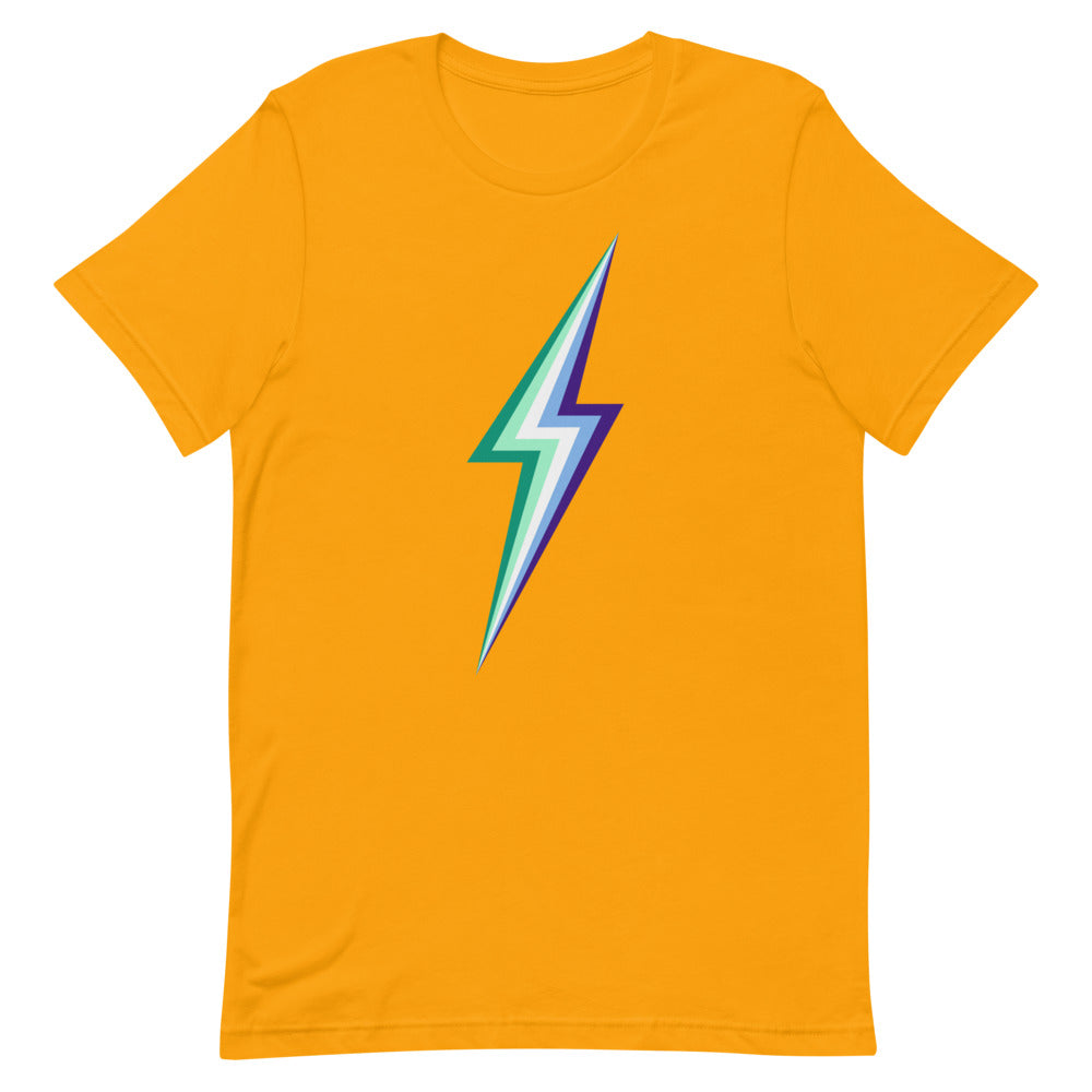 Gay Men's Pride Flag Lightning T-Shirt T-shirts The Rainbow Stores